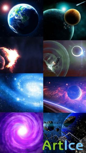 Space Wallpapers Set 20 JPG Files