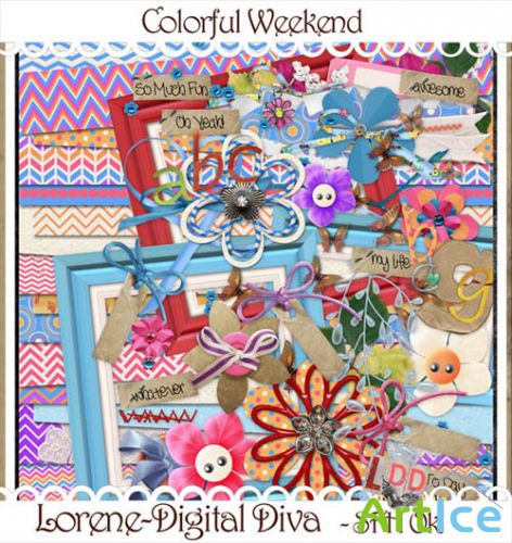 Scrap - Colorful Weekend PNG and JPG