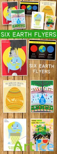 CreativeMarket - Six Earth Flyers Bundle