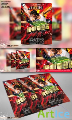 CreativeMarket - House Party Flyer 50644