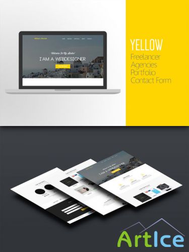 CreativeMarket - Yellow One-Page Website - PSD Template