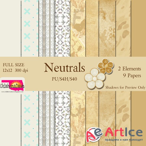 Scrap - Neutrals PNG and JPG