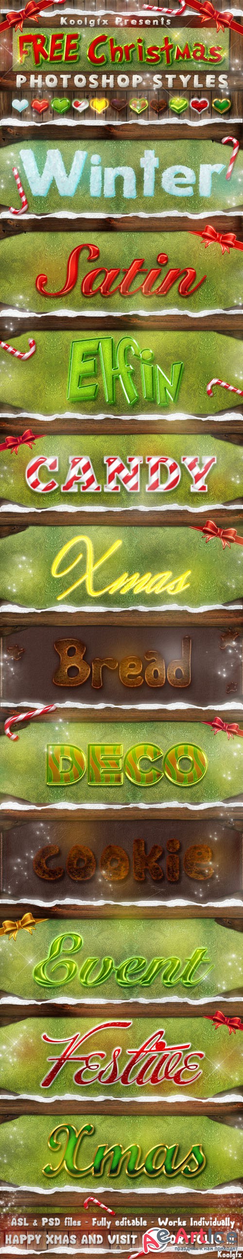 Merry Christmas Text Effect Photoshop Styles