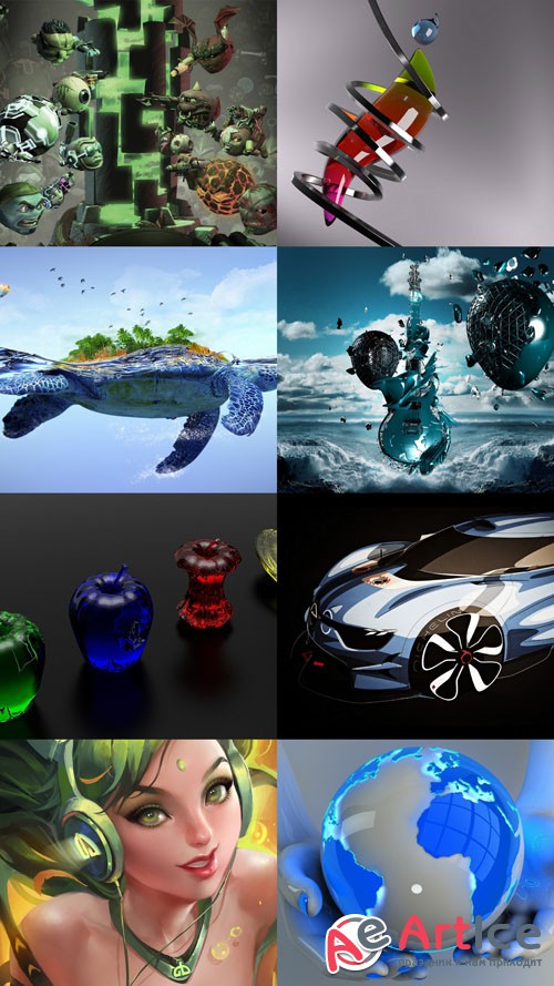 Wallpaper Collection of 3D Graphics Set 6