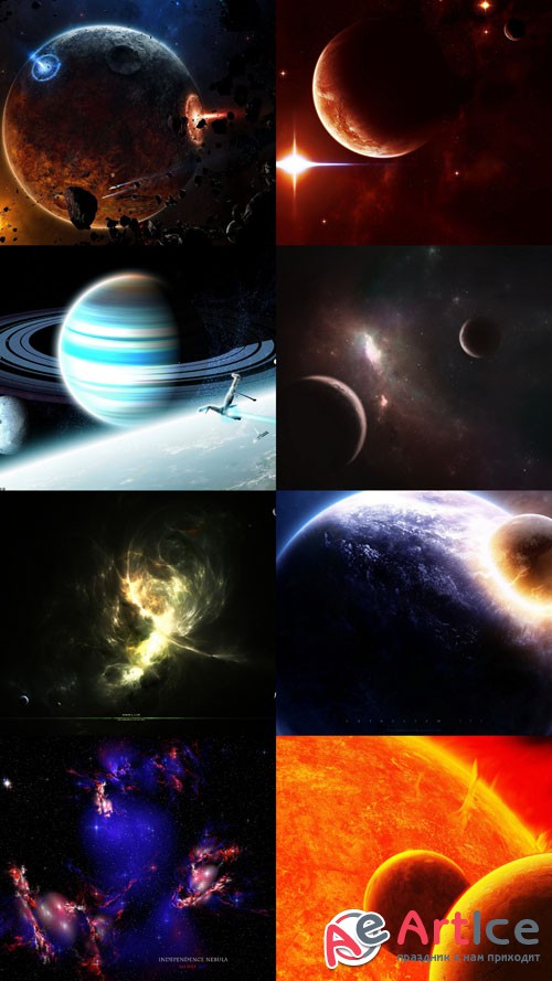 Space Wallpapers Set 23 JPG Files