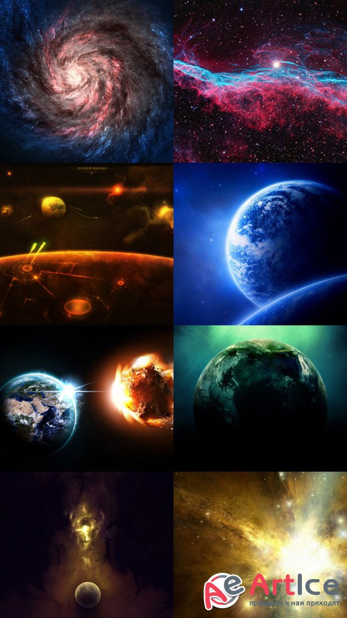 Space Wallpapers Set 24 JPG Files