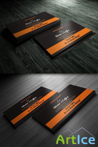 CreativeMarket - Shaw's Coffe Business Card