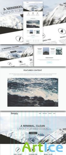 Creativemarket - Simply: Minimal PSD Website Template