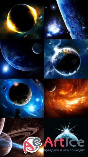 Space Wallpapers Set 22 JPG Files