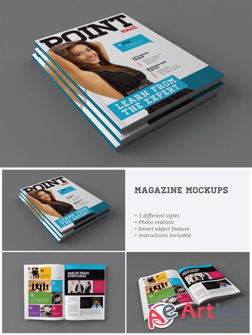 CreativeMarket - Magazine Mockups