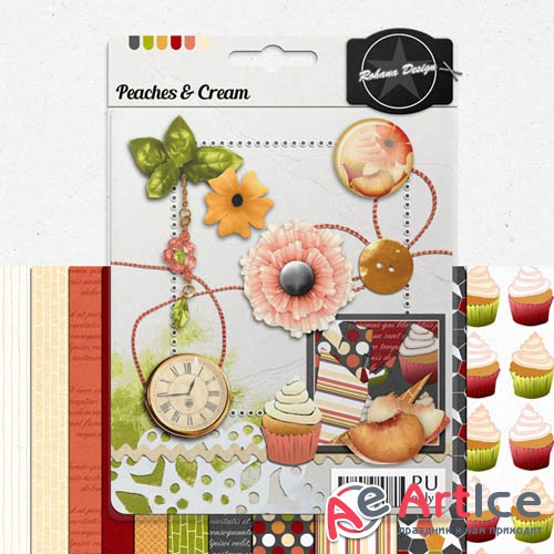 Scrap - Peaches & Cream PNG and JPG