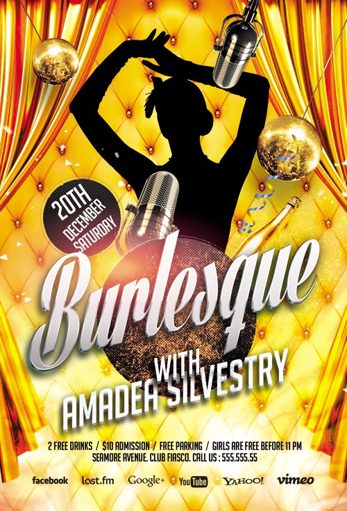 Flyer Template - Burlesque Party