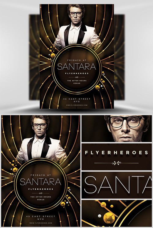 Flyer Template PSD - Santara