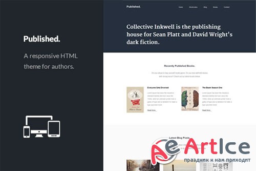 CreativeMarket - Published - Responsive Author Theme 32067