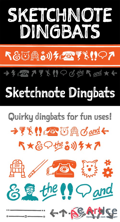 CreativeMarket - Sketchnote Dingbats 31074