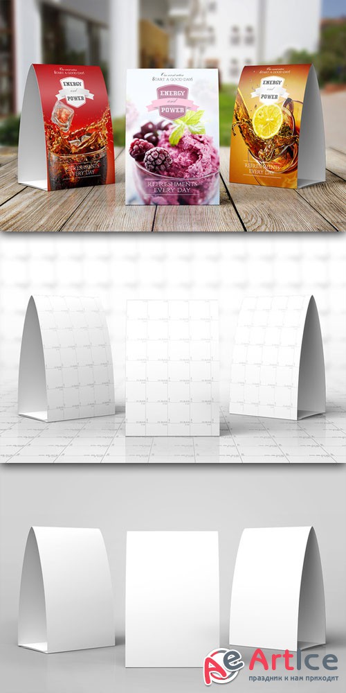 CreativeMarket - Table Tent Mock-up Template Vol.7