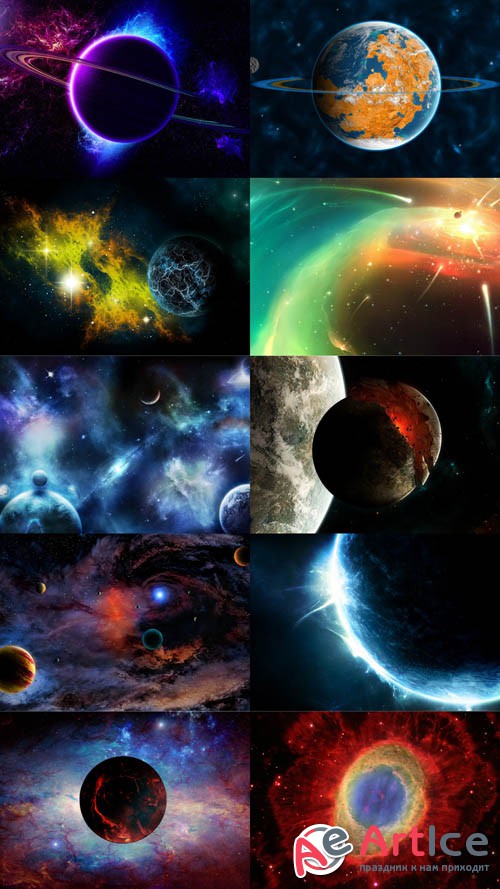 Space Wallpapers Set 25 JPG Files