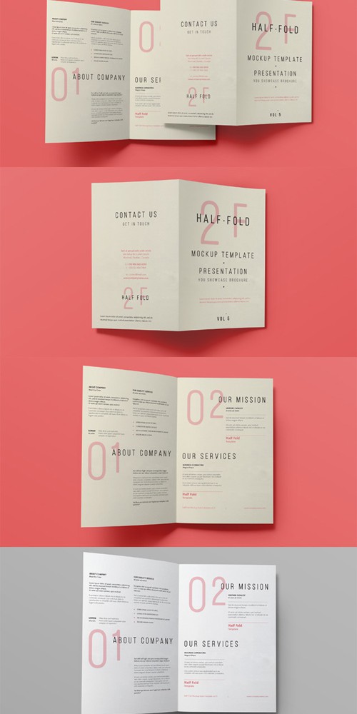 Half Fold Mockup Vol 5