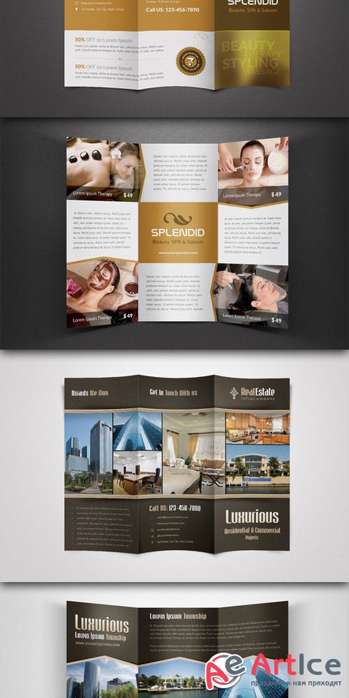 CreativeMarket - Trifold Brochure Mockup 3607