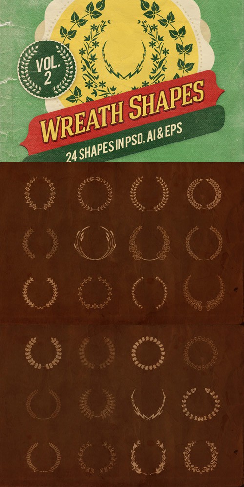 Vector Wreath Shapes Vol 2