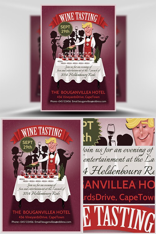 Flyer Template PSD - Wine Tasting