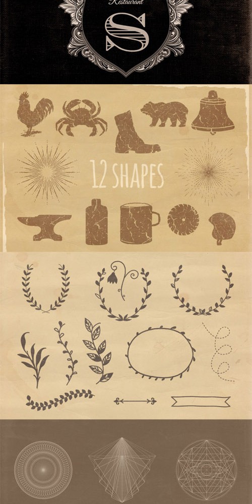 Vintage Vector Shapes