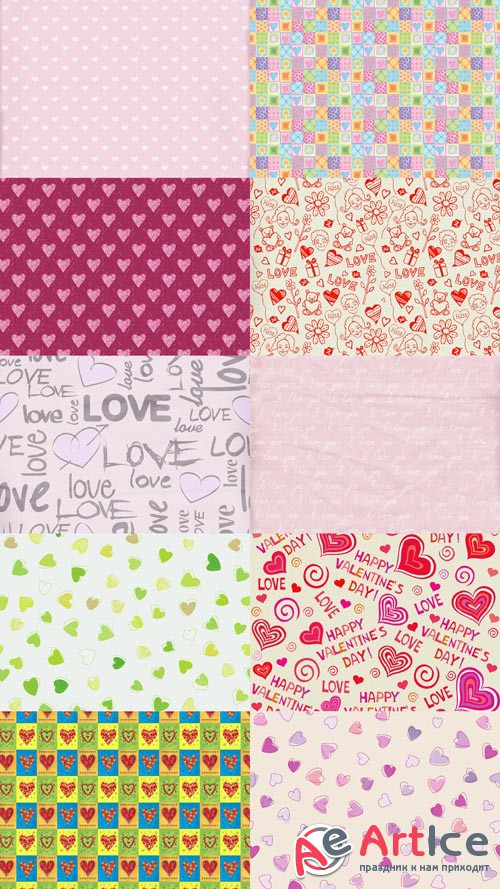 Hearts Textures Set 2 JPG Files