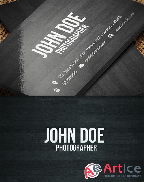 CreativeMarket - Creative Wooden Business Card 6051