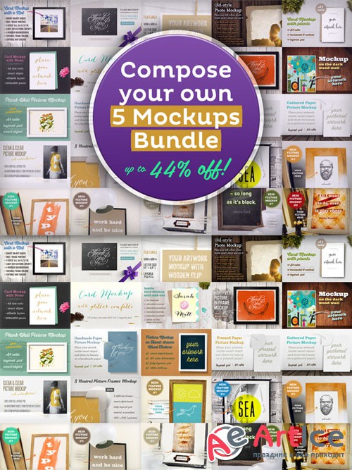 CreativeMarket - Compose your 5 Mockups Bundle 21762