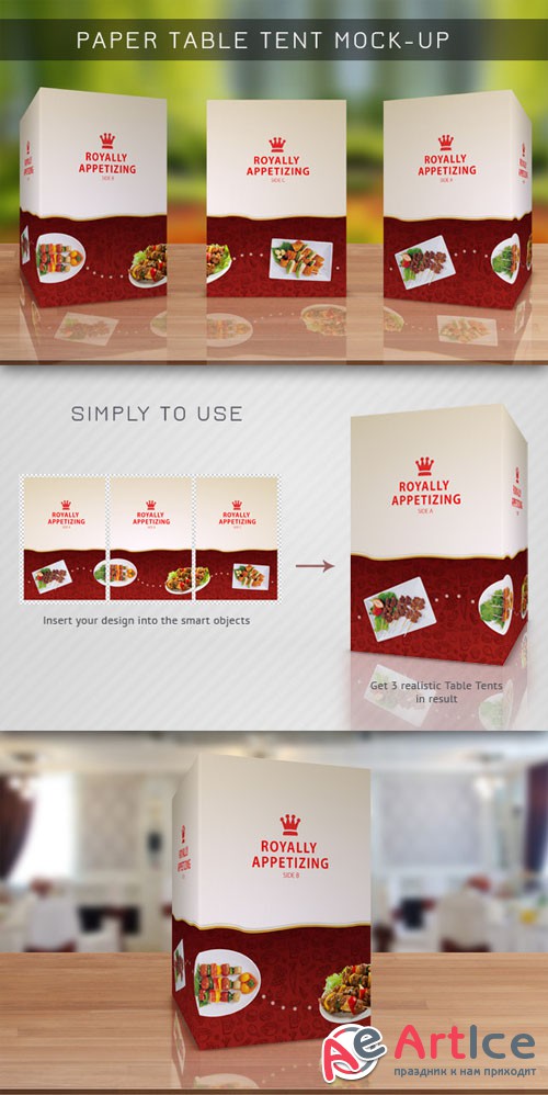 CreativeMarket - Table Tent Mock-up Template Vol.8