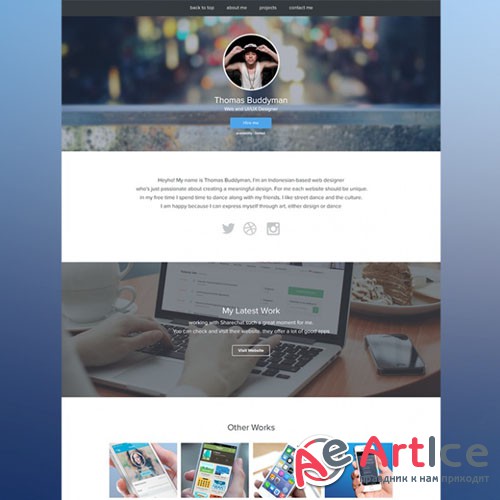 Personal Portfolio Website PSD Template