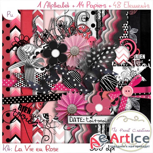 Scrap - La Vie en Rose PNG and JPG