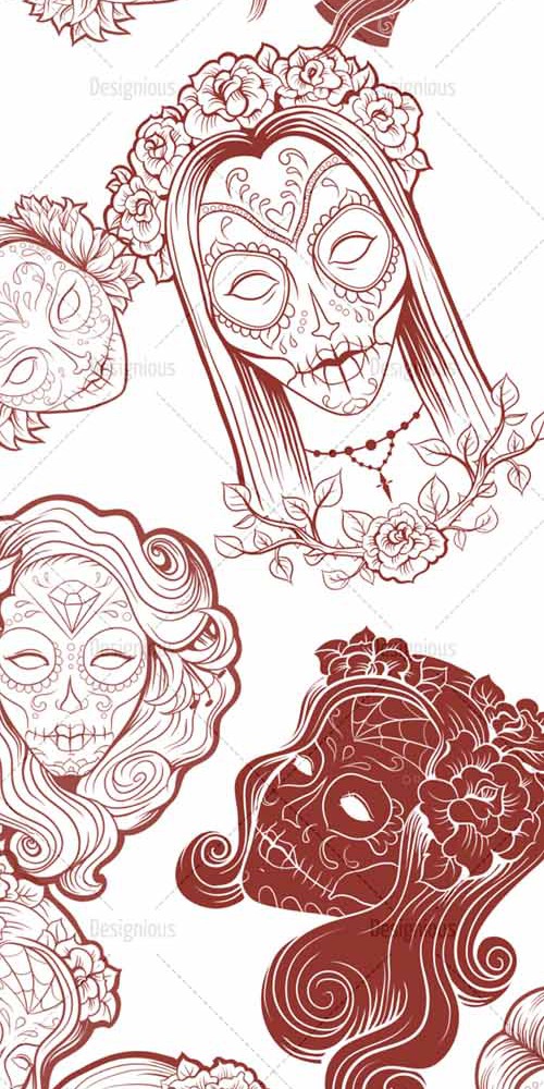 Photoshop Brushes Sugar Skulls 14