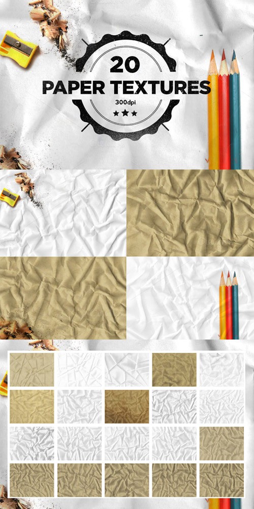 Folded Paper Textures Set