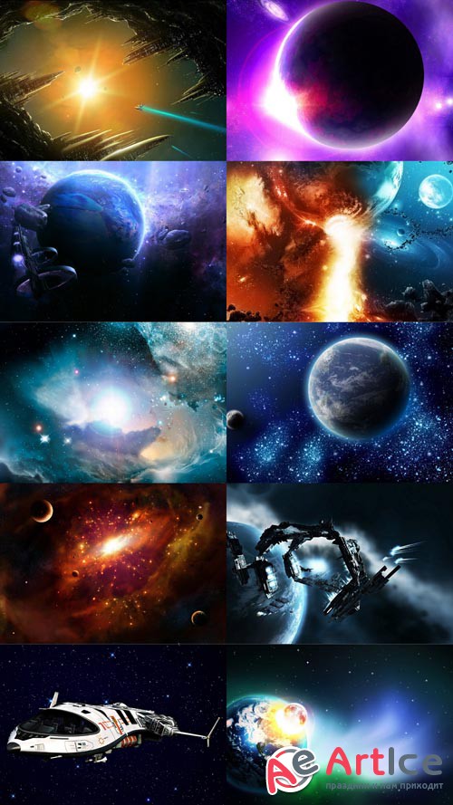 Space Wallpapers Set 26 JPG Files