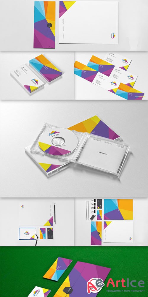 8 Photorealistic Stationery Branding PSD Mockups