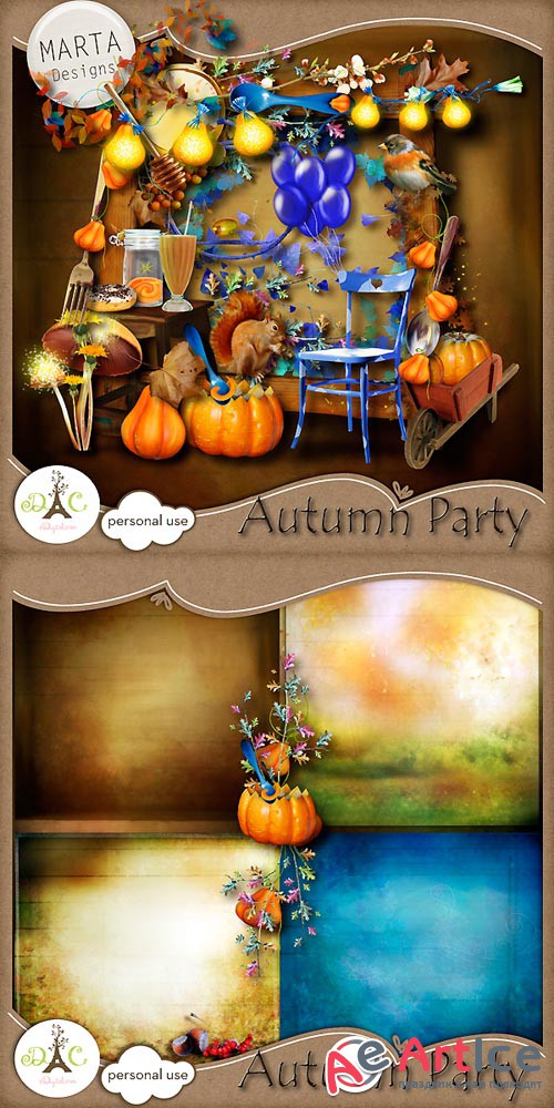 Scrap - Autumn Party PNG and JPG