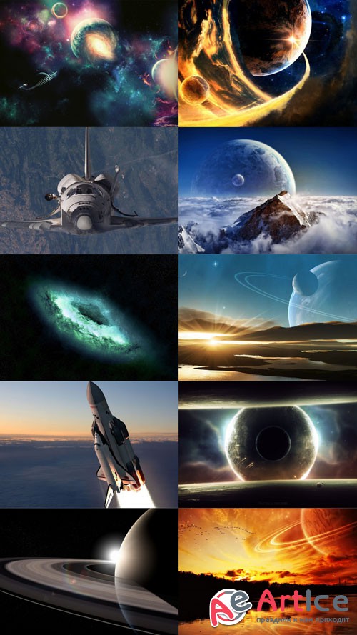 Space Wallpapers Set 27 JPG Files