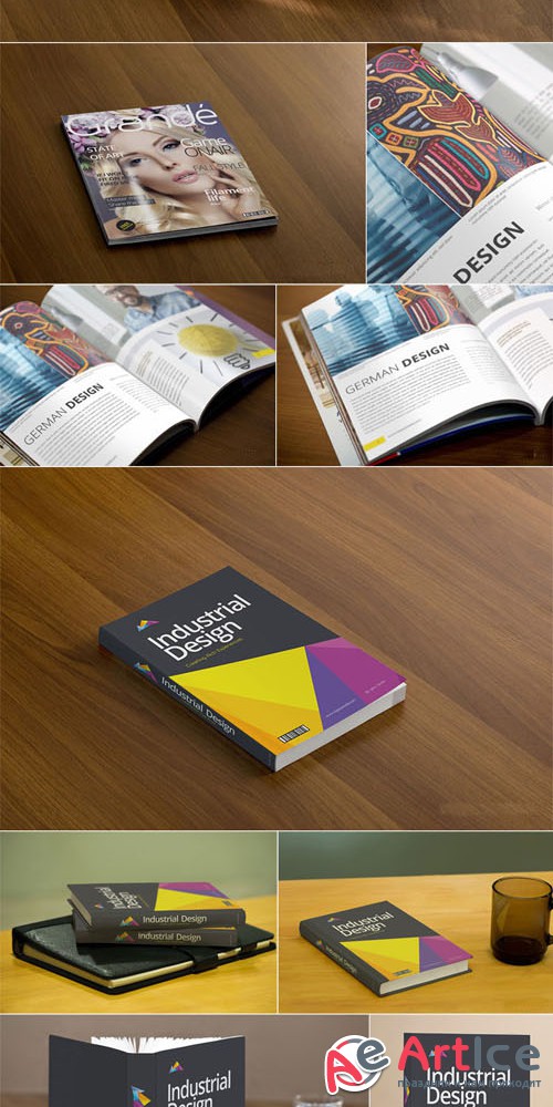 12 Books and Magazines Mockups - Zippypixels