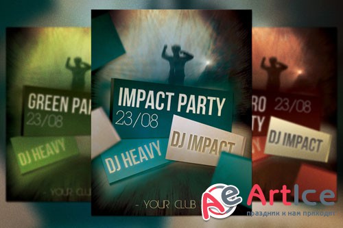 Impact Party Flyer PSD Template