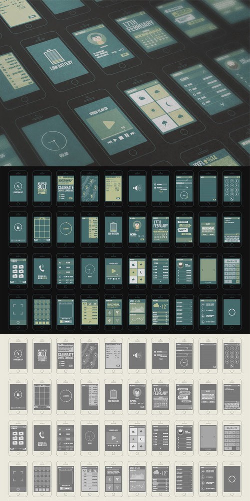 Vector Bolt - Mobile Wireframe