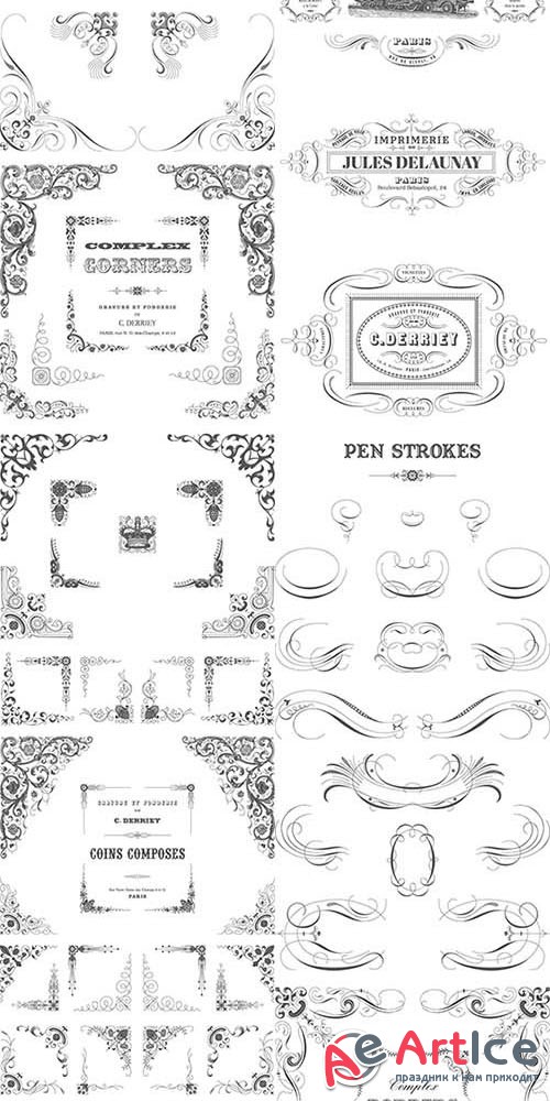 Luxurious Flourishes Pack - Vectorian Vector Elements