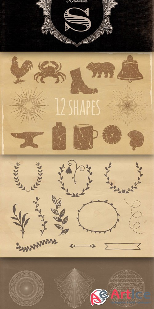 Victorian Floral and Vintage Vector Graphic Bundle