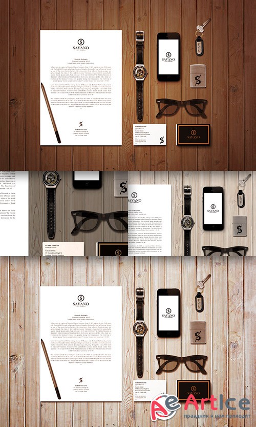 Stationary Mock up Presentation PSD Template