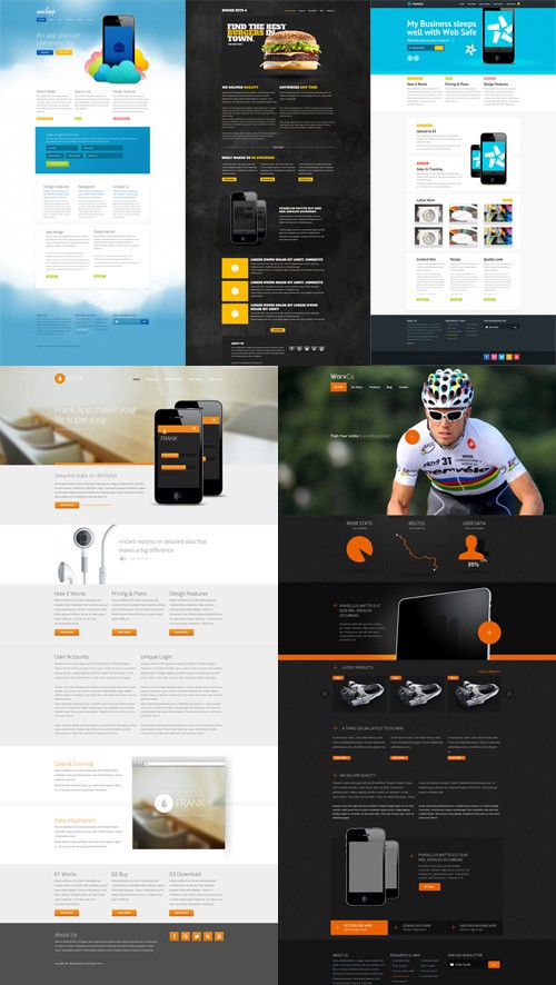 5 Website Templates PSD