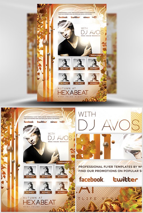 Flyer Template PSD - Autumn Club