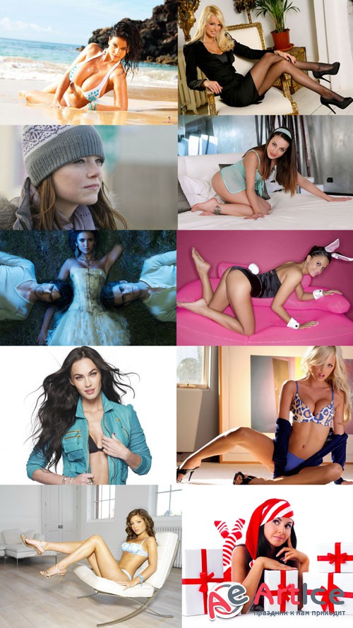 Wallpapers Beautiful Girls in Different Poses Set 28