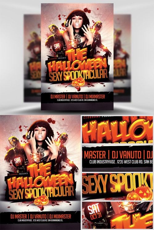 Halloween Sexy Spooktacular Flyer Template