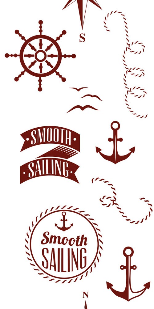 Nautical Elements Vector Set 1