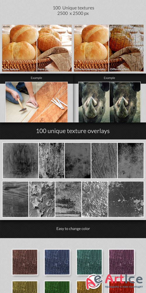 CreativeMarket - 100 Multi-purpose Texture Overlays